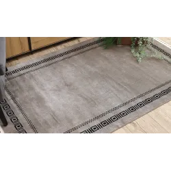 Dywan AMOUR 53098A beż / czarny - Ramka, grecki nowoczesny, elegancki