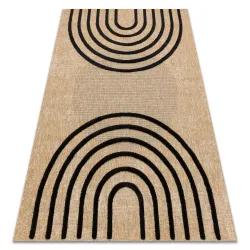 Tappeto SPARK 0688 beige / nero - Geometrico, sisal, strutturato