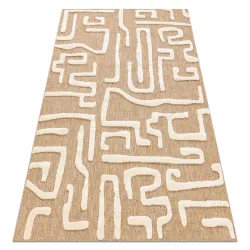 Tappeto SPARK 0711A beige / crema - Labirinto, sisal, strutturato