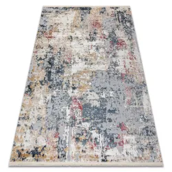 Tappeto DISTIN 0123A rosa / cipria / bianco moderno - Astrazione, vintage, frange
