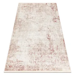 Tappeto DISTIN 0828A rosa / cipria / bianco moderno - Astrazione, vintage, frange
