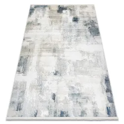 Tappeto DISTIN 0144A bianco / crema / beige moderno - Astrazione, Vintage, Frange