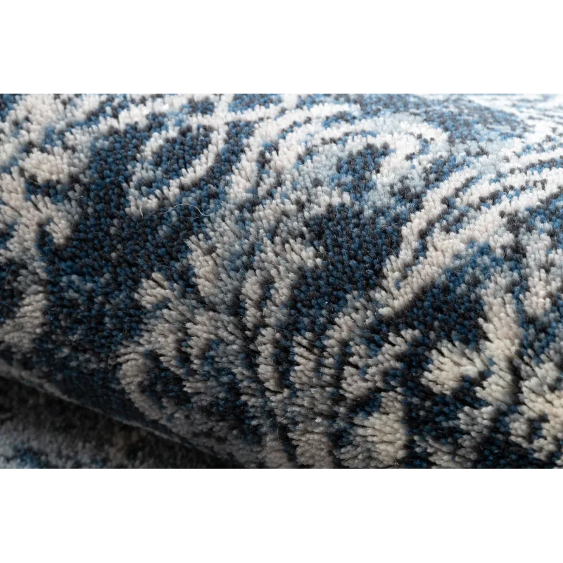 Tappeto NAIN elegante, perfetto per interni raffinati in blu scuro e beige