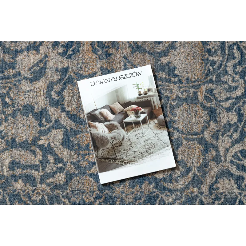 Tappeto NAIN in tonalità beige e blu, per interni eleganti