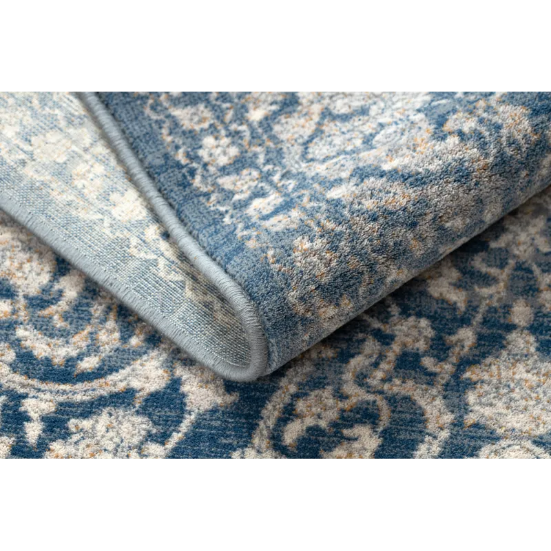 Tappeto NAIN, vintage beige e blu, adatto per l'esterno