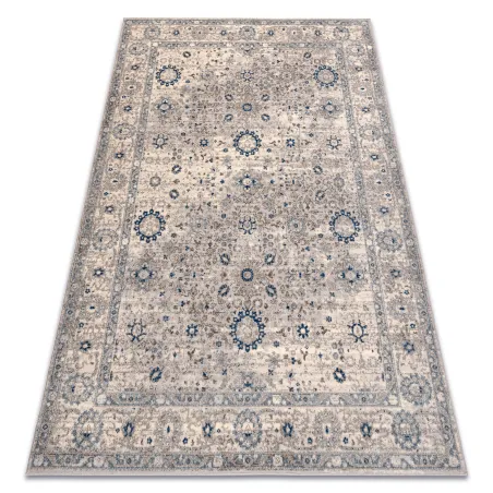 Tappeto NAIN Ornamento, tonalità beige e blu, perfetto per il soggiorno