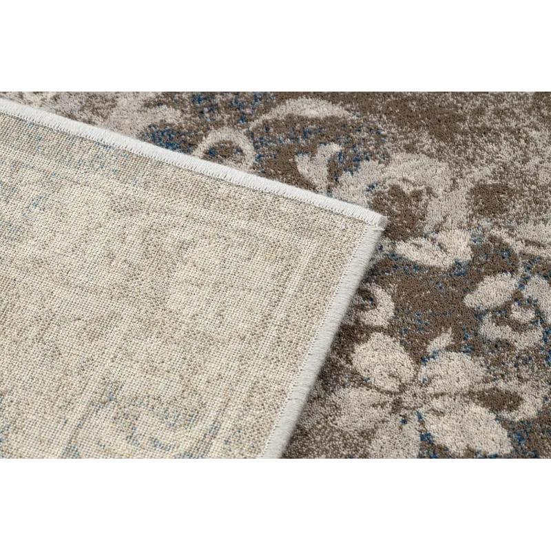 Tappeto NAIN Ornamento, vintage, morbido in beige e blu per il comfort