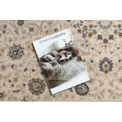 Tappeto NAIN Ornamento, beige e blu, perfetto per ogni ambiente