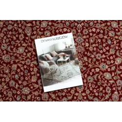 Tappeto NAIN Ornamento in rosso e beige, perfetto per il soggiorno