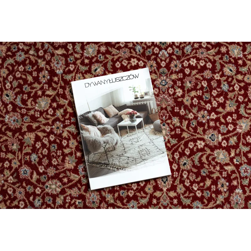 Tappeto NAIN Ornamento in rosso e beige, perfetto per il soggiorno