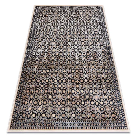 Tappeto NAIN Ornamento 1183/51033 blu scuro beige, tappeto in lana di alta qualità