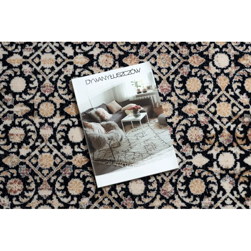 Tappeto blu scuro NAIN Ornamento, perfetto per il soggiorno o la camera da letto