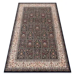 Tappeto NAIN Fiori, cornice 1181/51011 blu scuro / beige