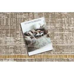 Tappeto elegante DUKE 51523 beige e oro, perfetto per interni moderni