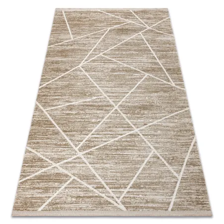 Tappeto geometrico moderno DUKE 51557 beige, morbido e dal design elegante