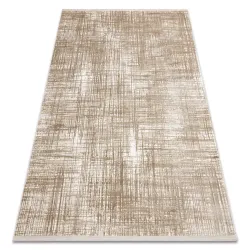 Tappeto moderno DUKE A0357 beige - Vintage strutturata, molto morbida, frange