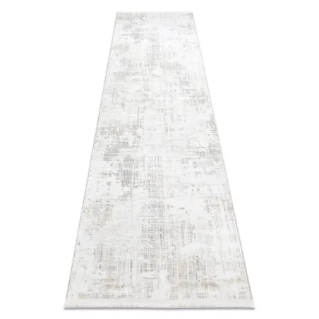 Tappeto moderno DUKE 51374 panna, molto morbido e strutturato con frange