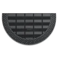 Zerbino BH 110 Chiave Greca Semicerchio antiscivolo, esterno, interno, su gomma - argento