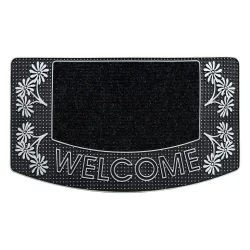 Tappeto BH 224W Welcome, antiscivolo, esterno, interno, su gomma - argento