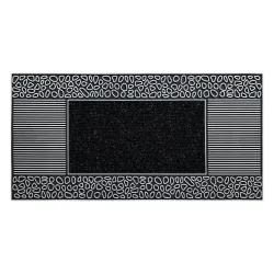 Tappeto BH 806 Pietre, antiscivolo, esterno, interno, su gomma - argento