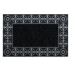 Zerbino BH 205 Cerchi, antiscivolo, esterno, interno, su gomma - argento
