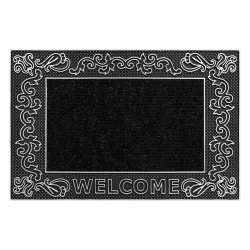 Zerbino BH 219W Welcome, antiscivolo, esterno, interno, su gomma - argento