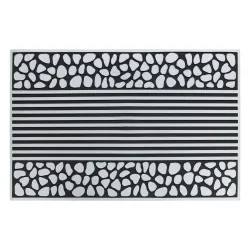 Zerbino BH 701 Pietre, antiscivolo, esterno, interno, su gomma - argento