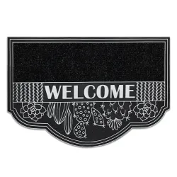 Zerbino BH 239 Welcome, antiscivolo, esterno, interno, su gomma - argento