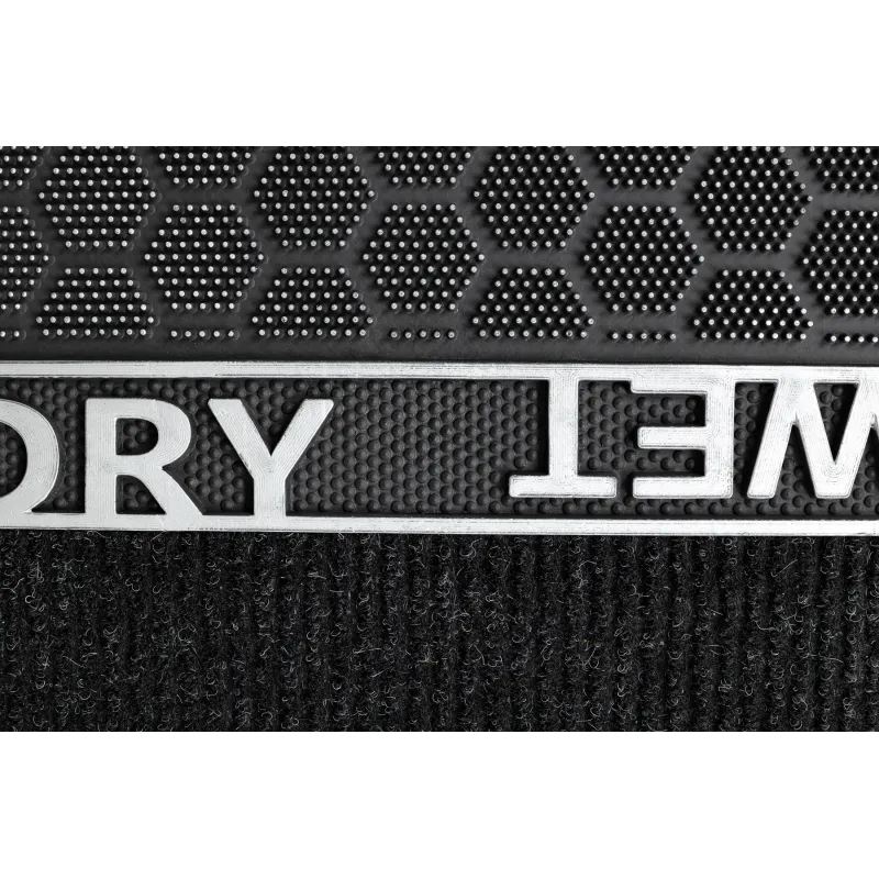 Wycieraczka BH DM003 Wet Dry antypoślizgowa, zewnętrzna, wewnętrzna, na gumie - srebrny