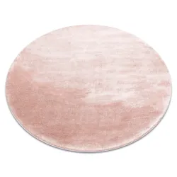 Tappeto VISCO Cerchio rosa 8 morbido, IMITAZIONE PELLICCIA CONIGLIO