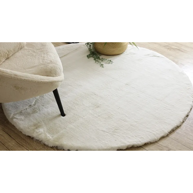 Tappeto moderno TEDDY NEW wool 45 crema, elegante e molto spesso