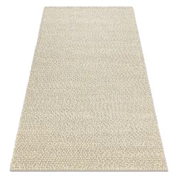 Tappeto in lana TAHAR 99005B crema / grigio - TESSUTO A MANO anello, tinta unita