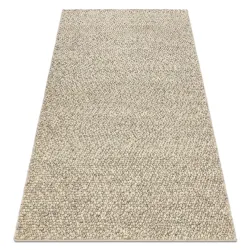 Tappeto in lana TAHAR 99005G grigio / beige - TESSUTO A MANO anello, tinta unita