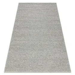 Tappeto in lana TAHAR 99004G grigio - TESSUTO A MANO ad anello, uniforme