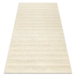 Tappeto in lana TAHAR 99002B crema - TESSUTO A MANO ad anello, Righe