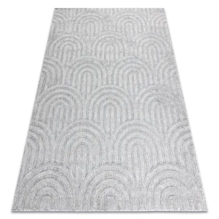 Tappeto SANTO geometrico grigio in sisal