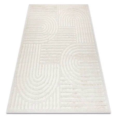 Tappeto SANTO 0989 in bianco geometrico, ideale per arredamenti moderni