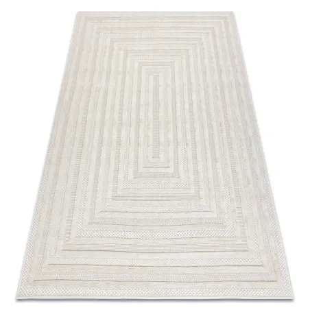 Tappeto SANTO in sisal con motivo geometrico, ideale per ambienti moderni
