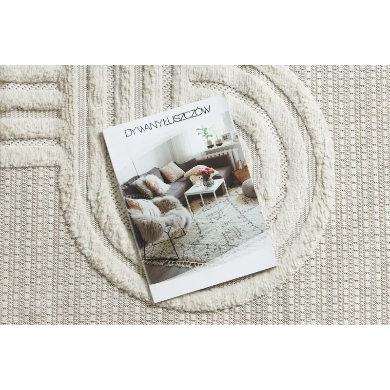 Tappeto SANTO bianco geometrico, perfetto per soggiorni o camere da letto