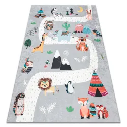 BAMBINO 2160 tappeto lavabile Strade villaggio animali per bambini antiscivolo - 2° gatunek