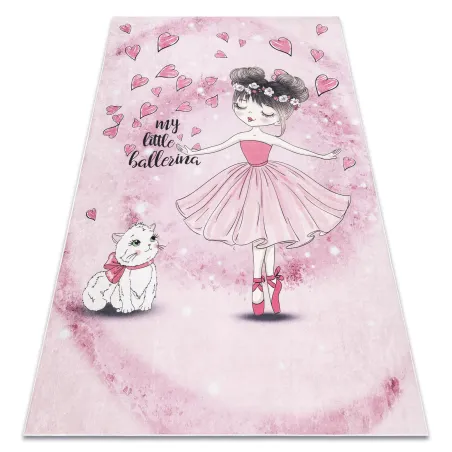 Tappeto BAMBINO 2185 rosa, antiscivolo per bambini, prodotto di secondo grado
