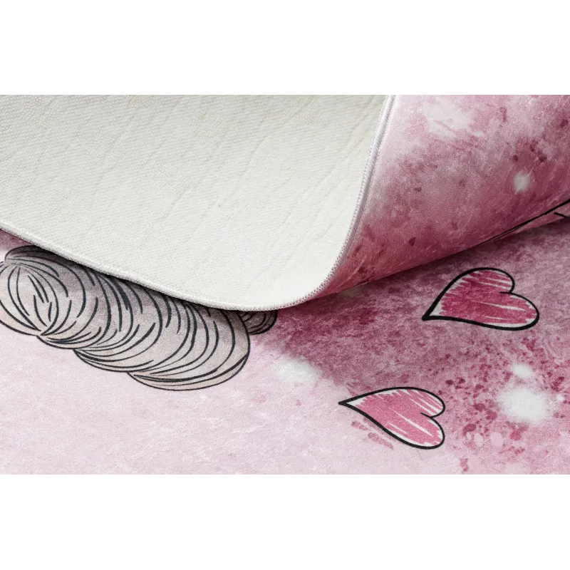 Tappeto rosa per bambini in stile ballerina, ideale per la cameretta