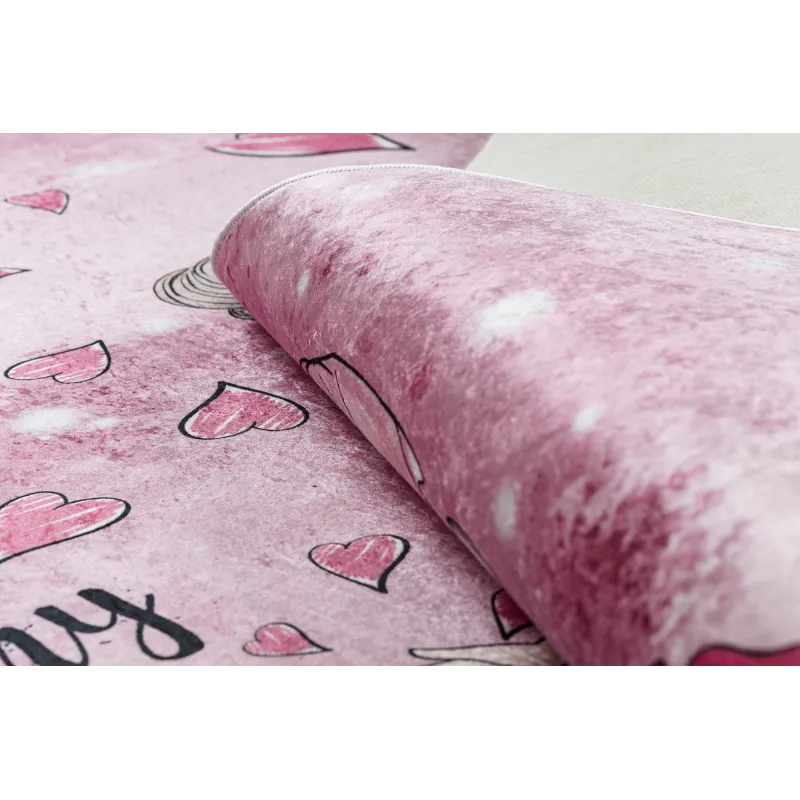 Tappeto morbido rosa per bambini, antiscivolo, ideale per giocare e imparare