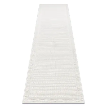 Tappeto TIMO 5979 in sisal, colore bianco, per uso esterno