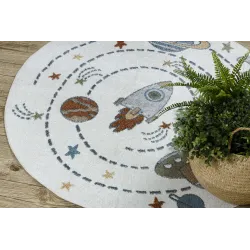 Tappeto moderno in crema e antracite, ideale per il soggiorno