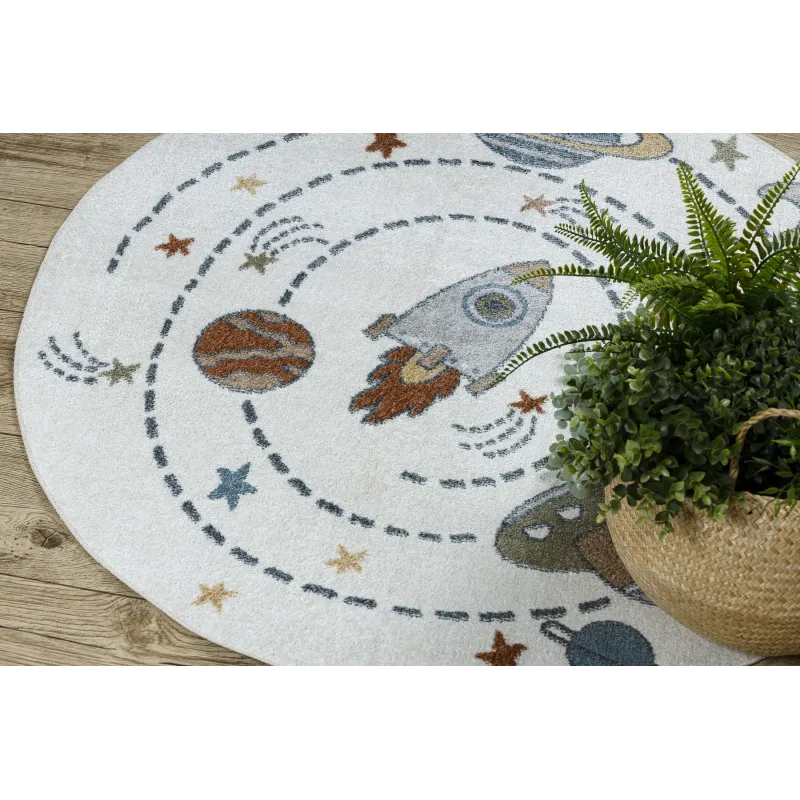 Tappeto moderno in crema e antracite, ideale per il soggiorno