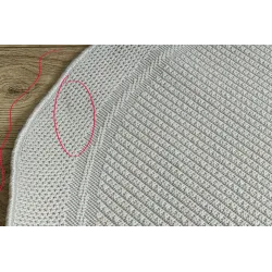 Tappeto TIMO 5979 con bordo bianco, perfetto per esterni