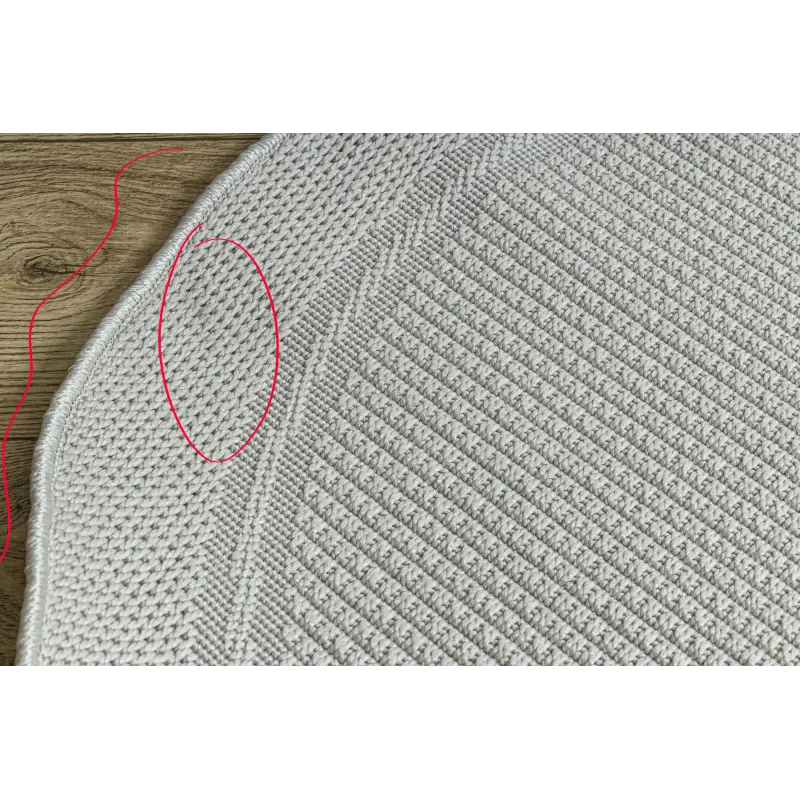 Tappeto TIMO 5979 con bordo bianco, perfetto per esterni