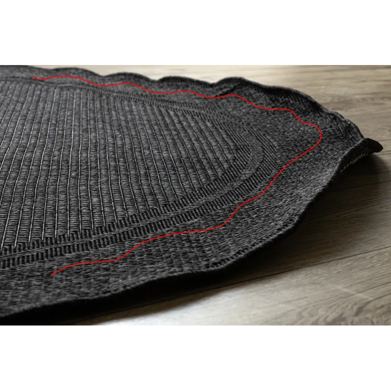 Tappeto TIMO 5979 in nero, perfetto per spazi esterni