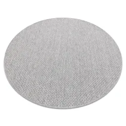Tappeto rotondo TIMO 6272 in sisal grigio chiaro per uso esterno